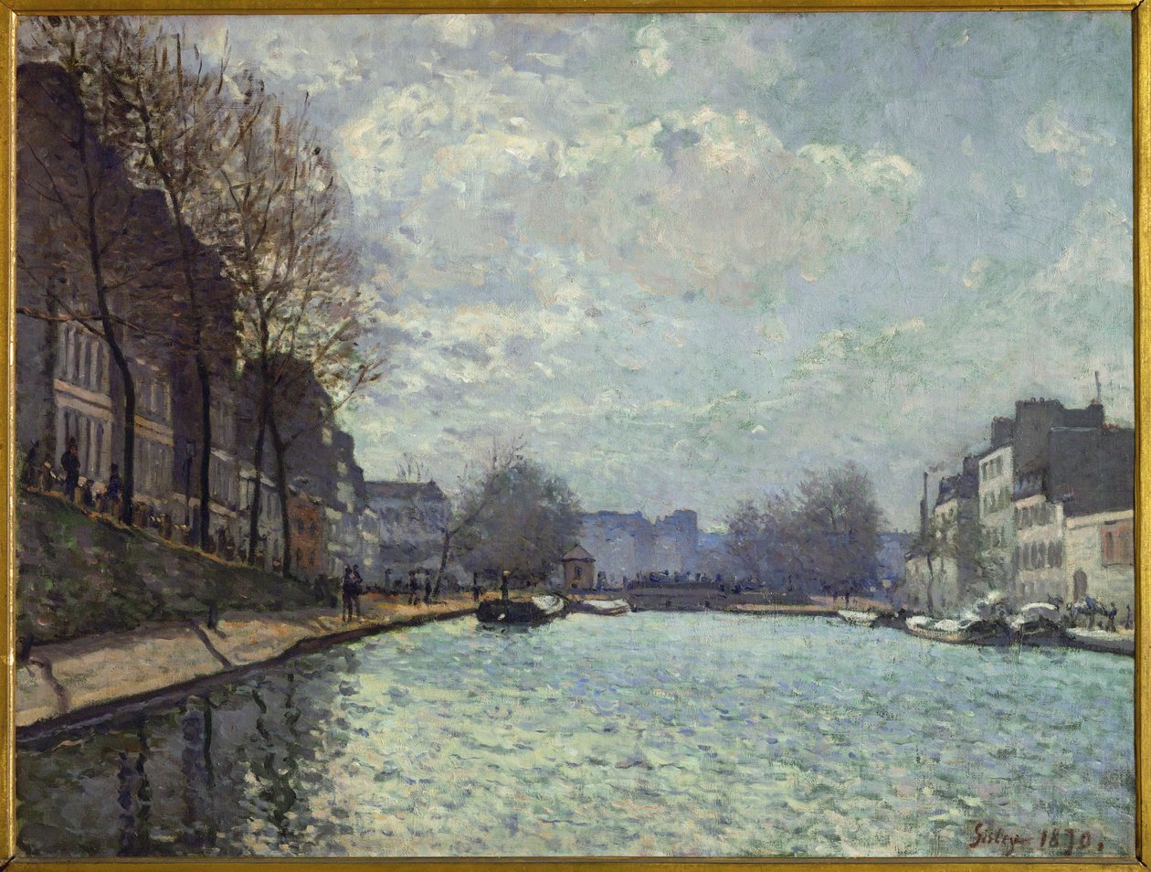 The Canal St. Martin, Paris by Alfred Sisley