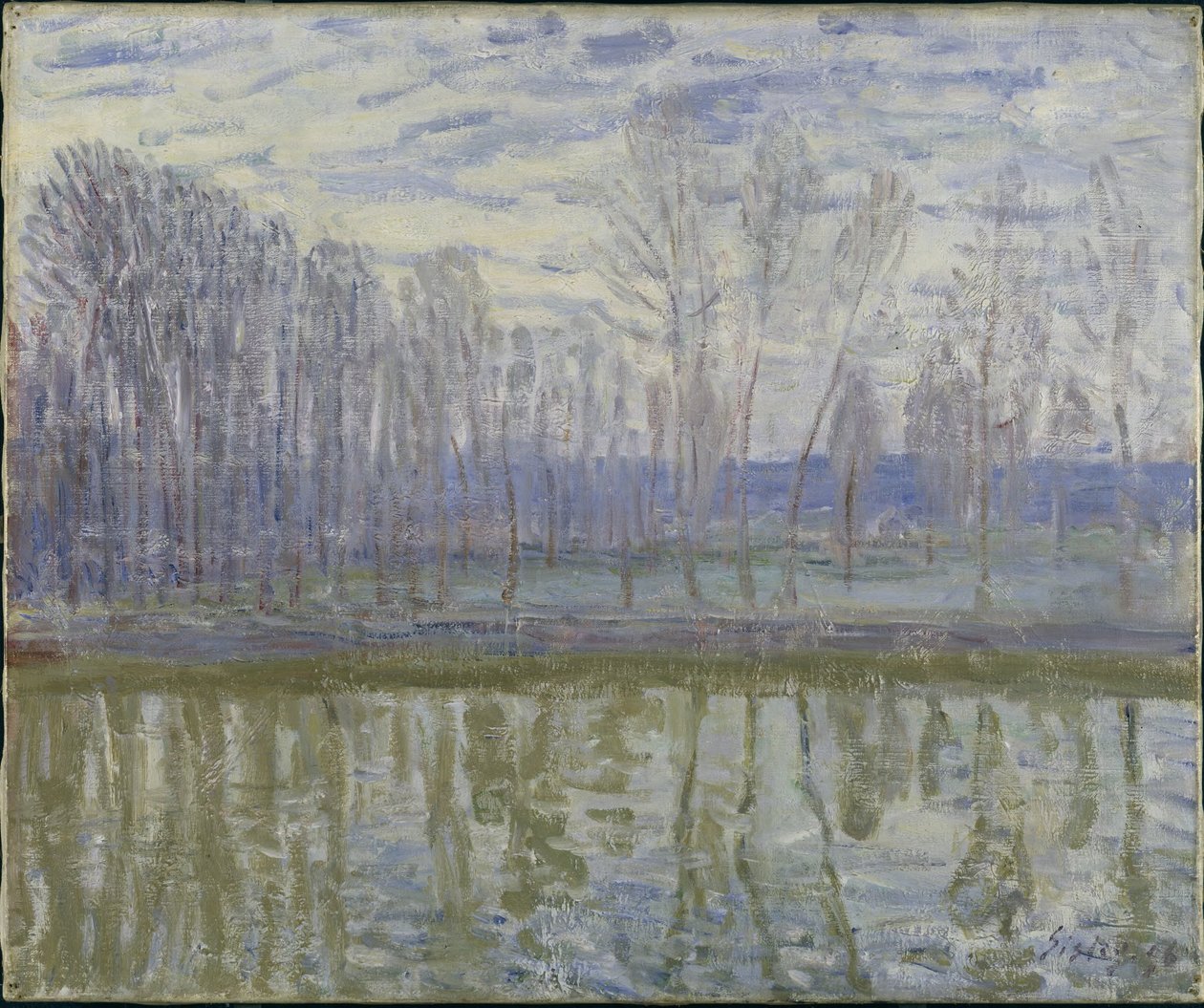 On the Shores of Loing by Alfred Sisley