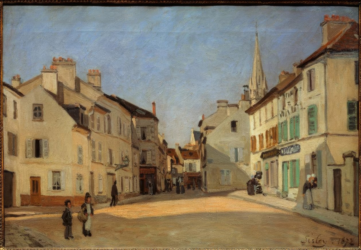 Rue de la Chaussée in Argenteuil, also called Place in Argenteuil by Alfred Sisley