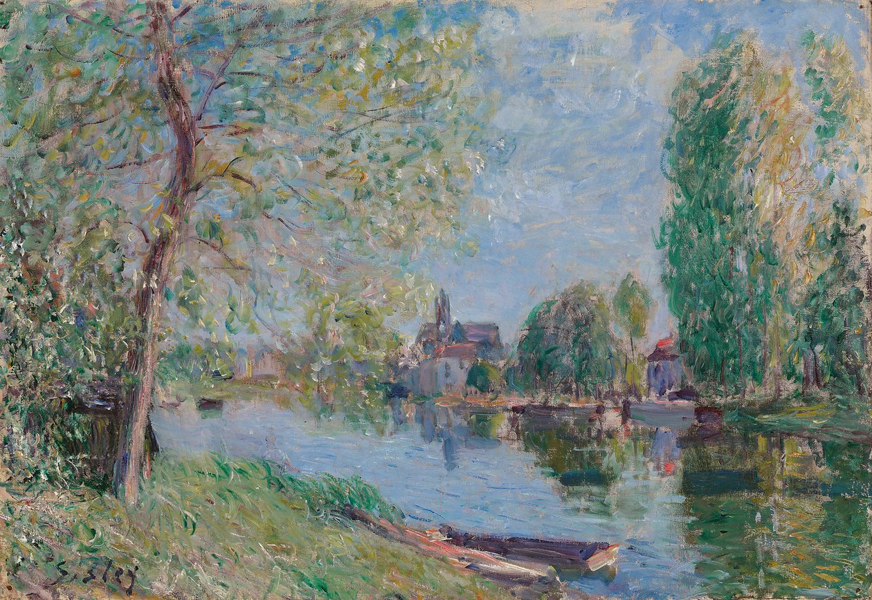 Spring in Moret-sur-Loing by Alfred Sisley: Fine art print