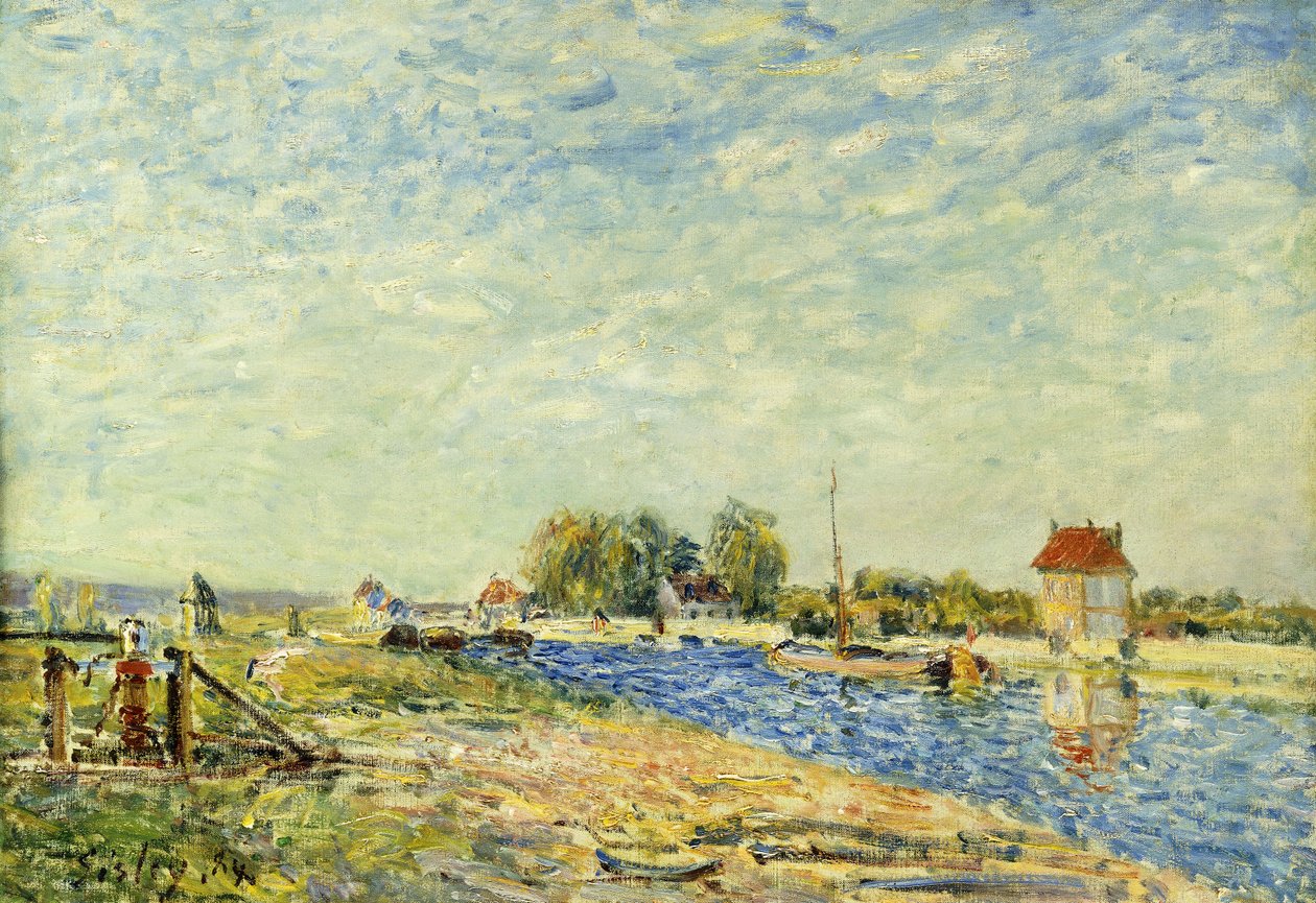 The Canal at Loing, 1884 by Alfred Sisley