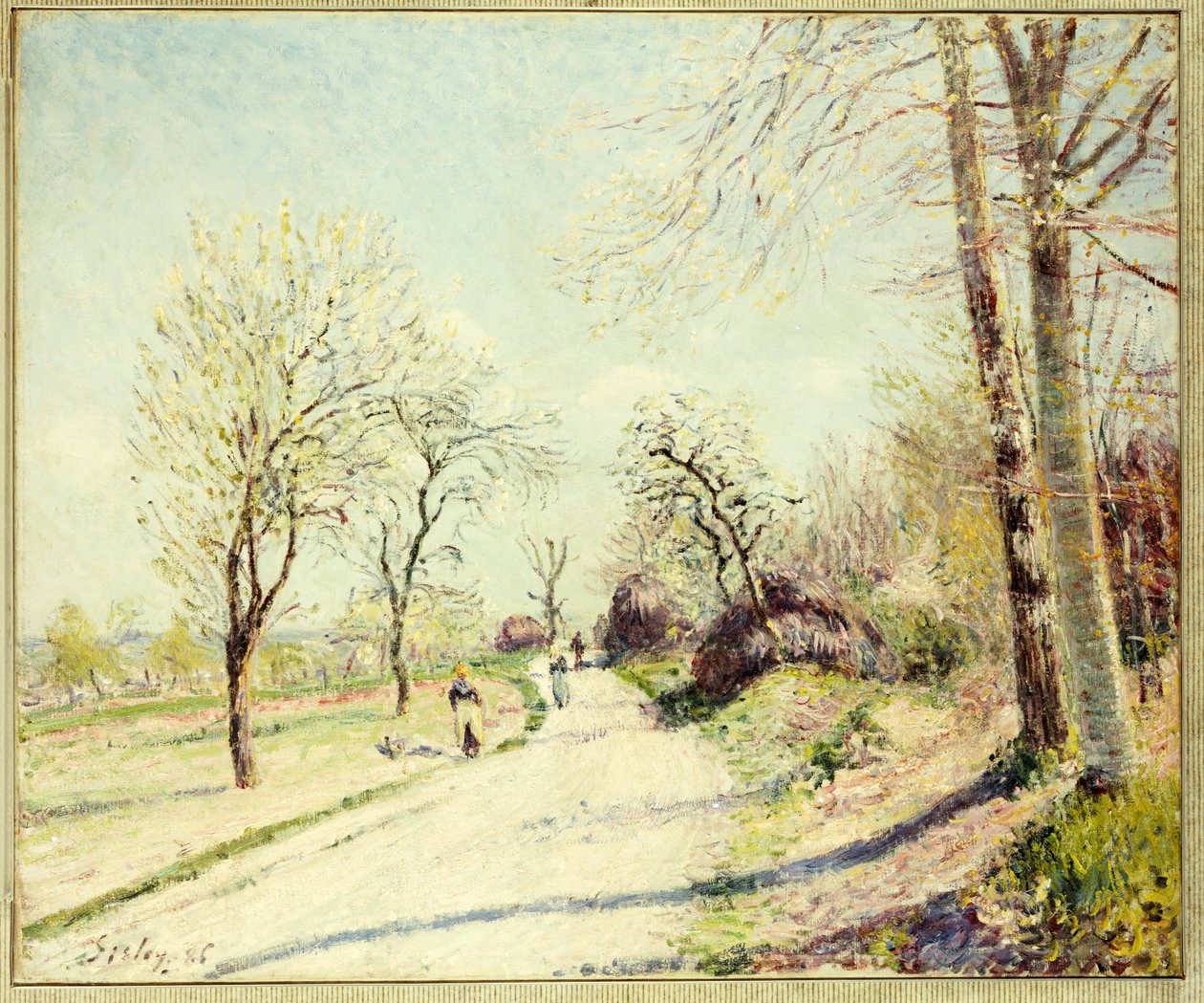 The Road from Veneux to Moret on a Spring Day by Alfred Sisley