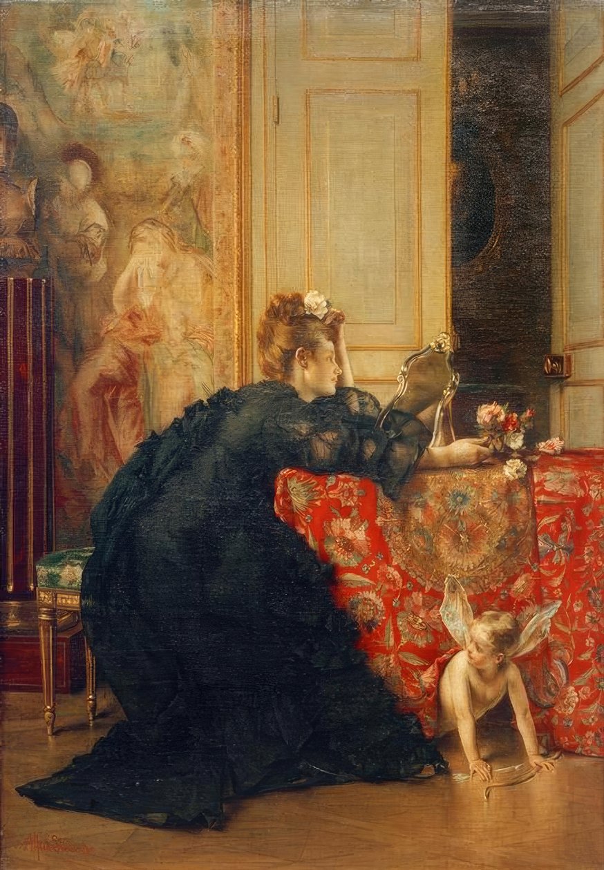 A. Stevens, The Widow or The Last Day of Widowhood by Alfred Emile Stevens