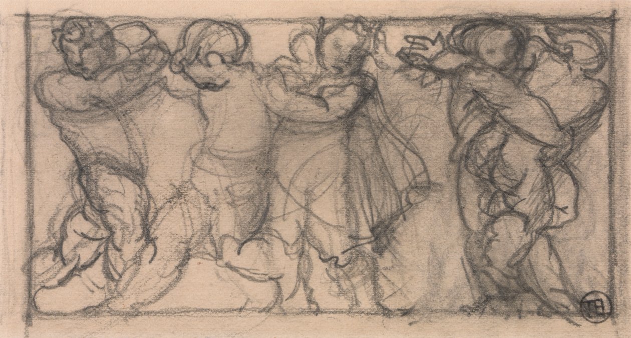 Group of Cherubs (design for a frieze) by Alfred Emile Stevens