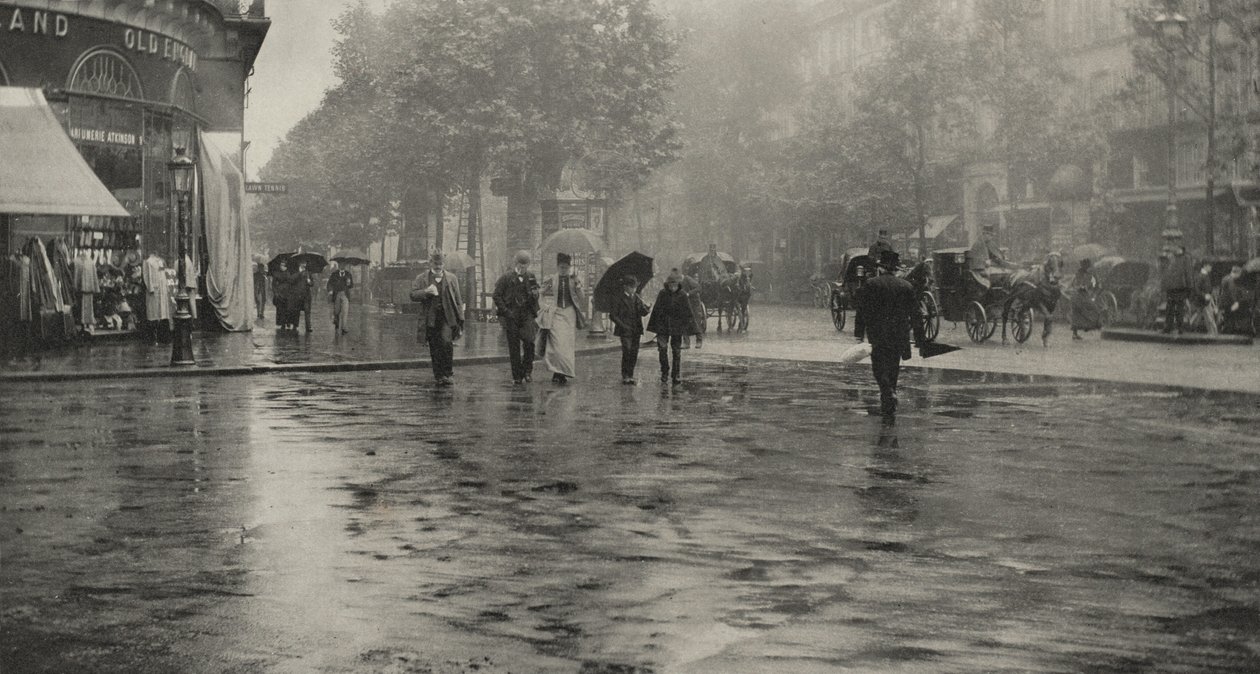 A Wet Day on the Boulevard—Paris by Alfred Stieglitz