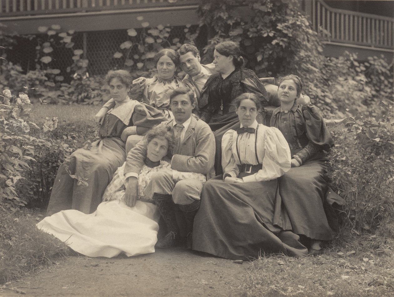 Ma, Aunt Rosa, Selma, Ag, Emmy, Ralph Bernheim, Hans Wetzler and Minnie Wetzler, Lake George by Alfred Stieglitz