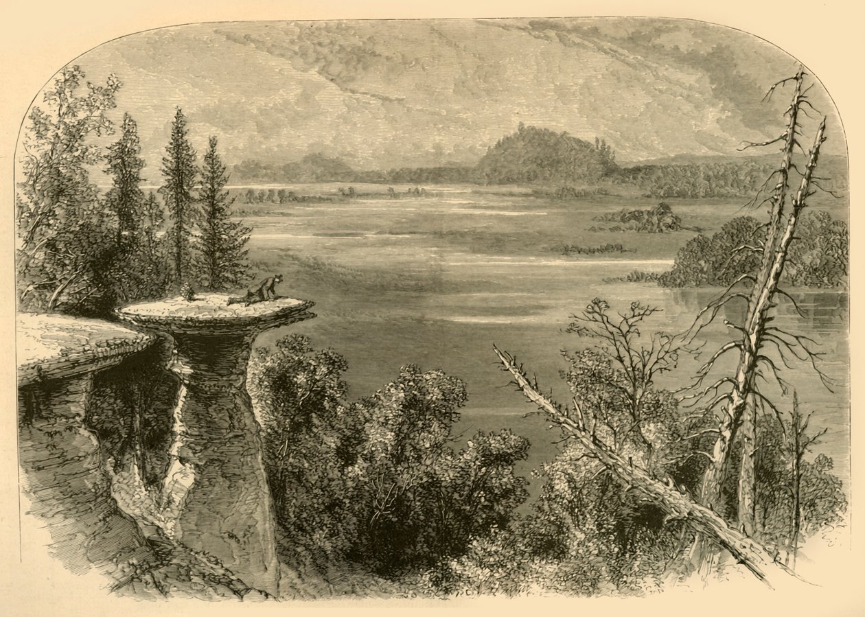 Stand Rock, on the Wisconsin River, 1874 by Alfred Rudolph Waud