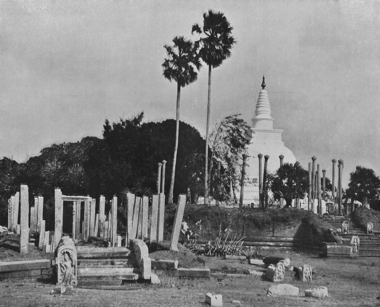 The Ruined Cities of Anuradhapura. Thuparama Dagoba by Alfred William Amandus Plate