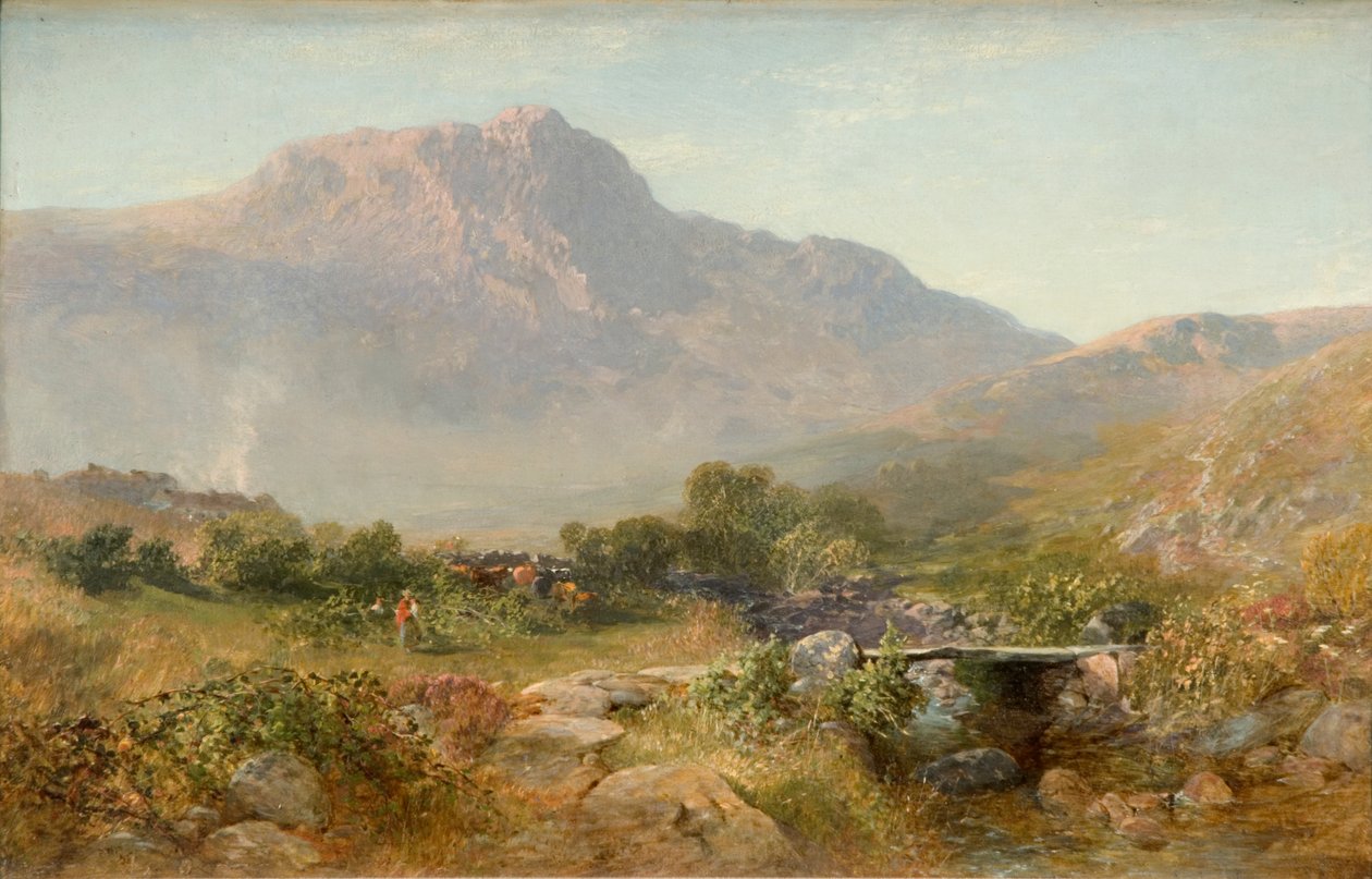 Capel Curig, 1855 by Alfred William Hunt: Fine art print