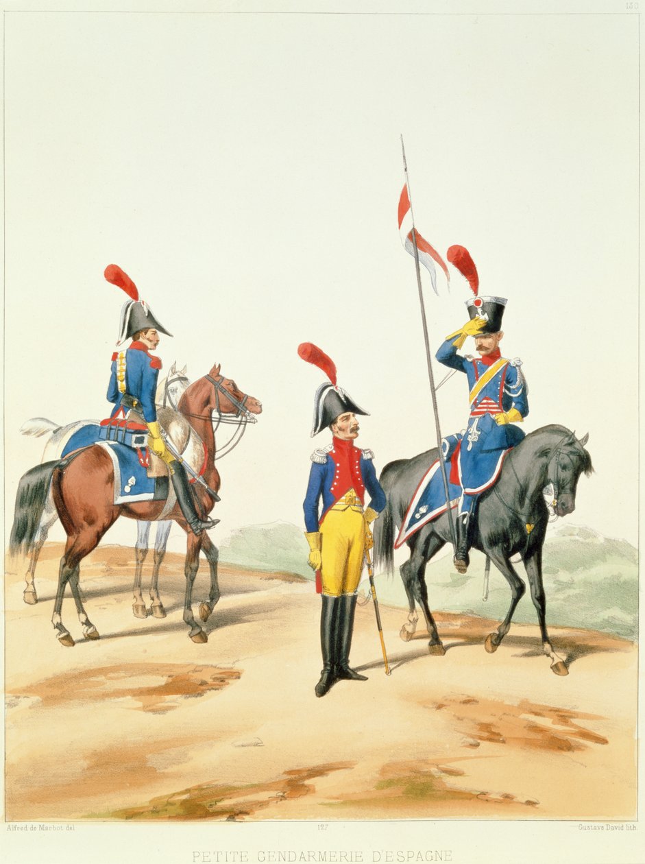 French Troops, Engraved by Gustave David, 1810 by Alfred de after Marbot