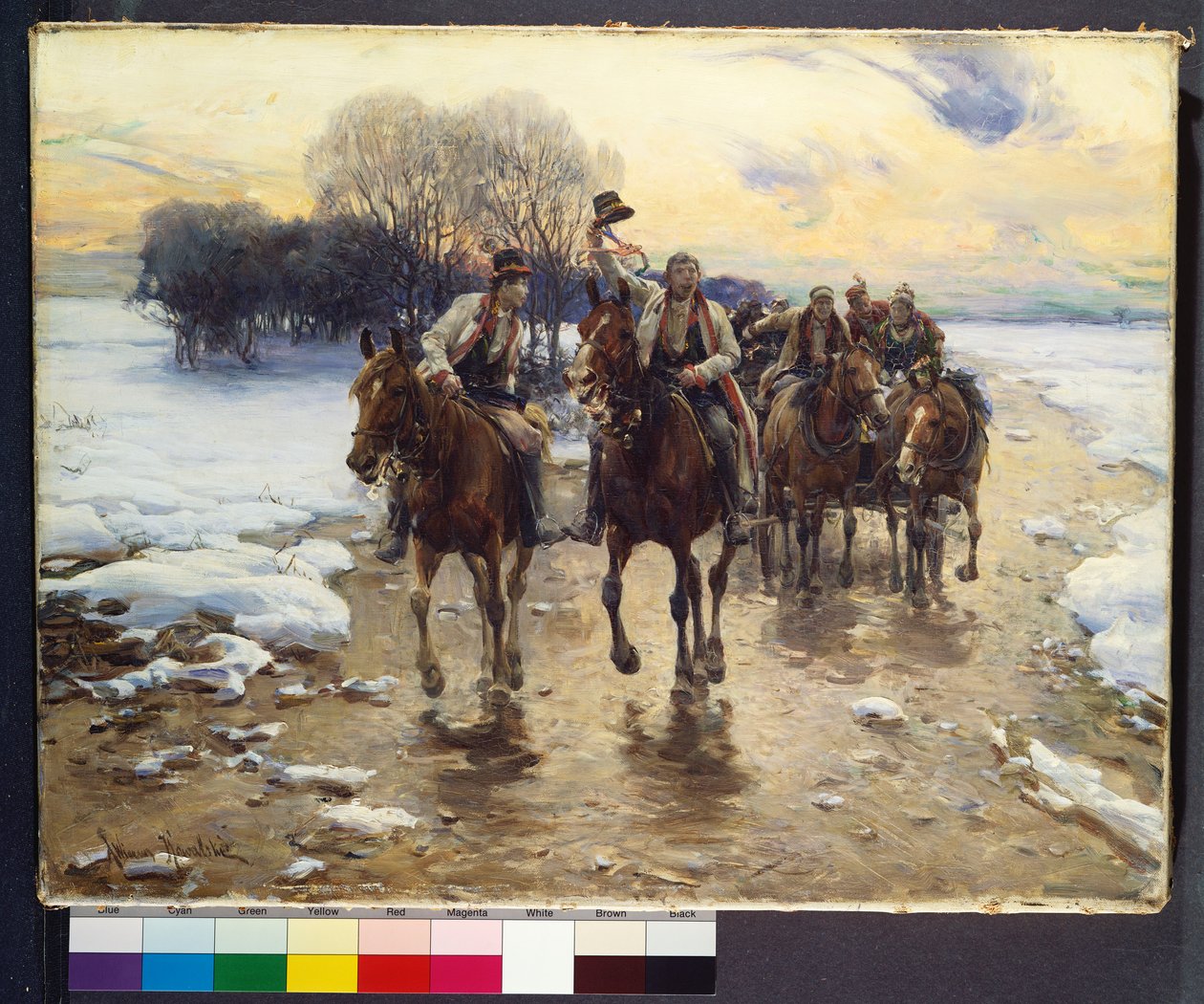 The Wedding Party by Alfred von Wierusz-Kowalski