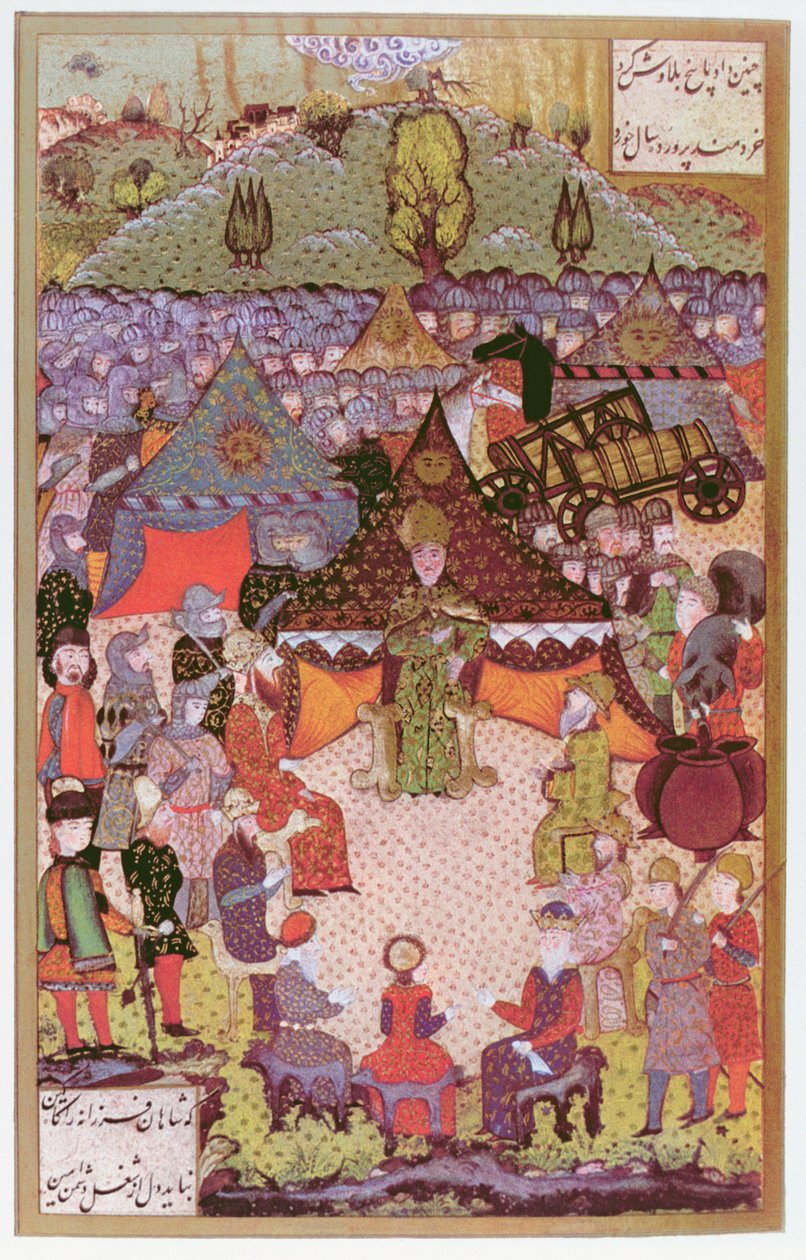 The King of Hungary, Lajos II in Council Before the Battle of Mohacs in 1526 by Ali Amir Beg