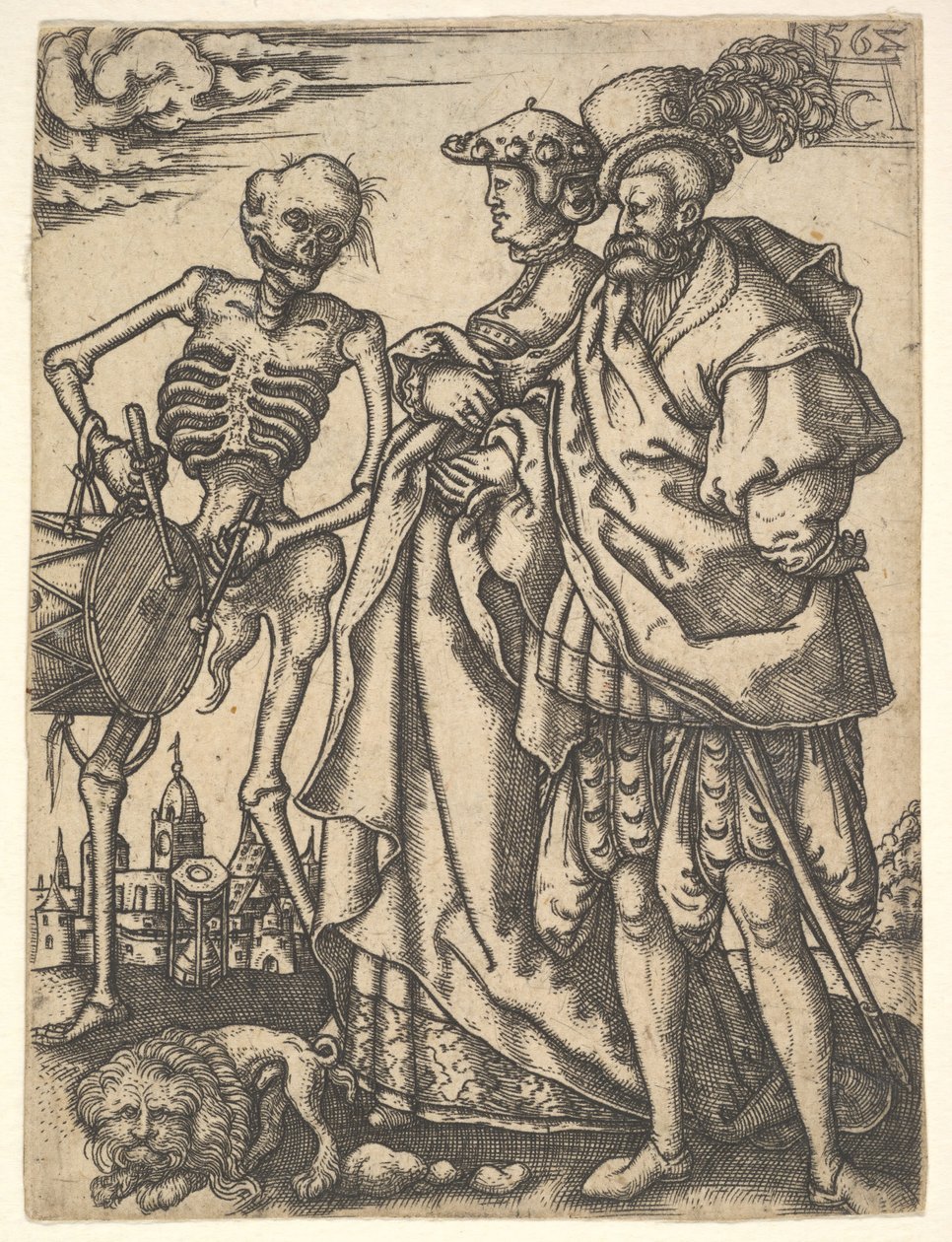 Couple and Death with a Drum, from The Dance of Death by Allaert Claesz
