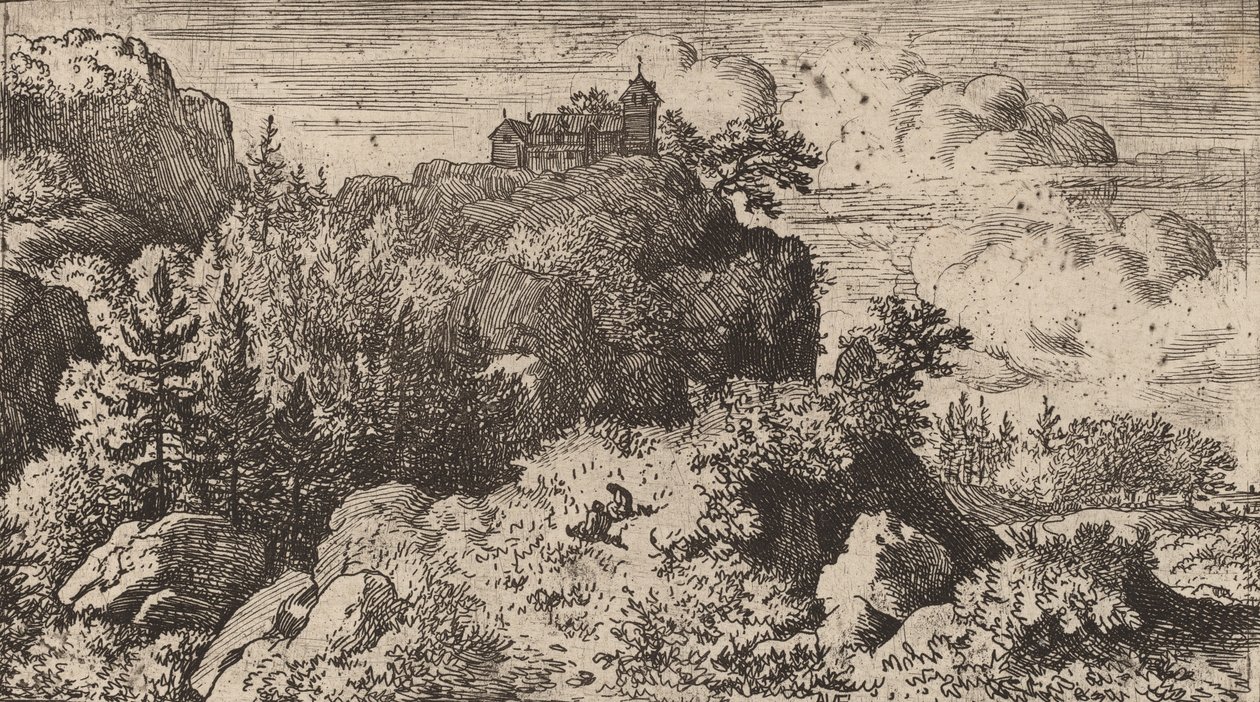 Firs in the Defile by Allart van Everdingen