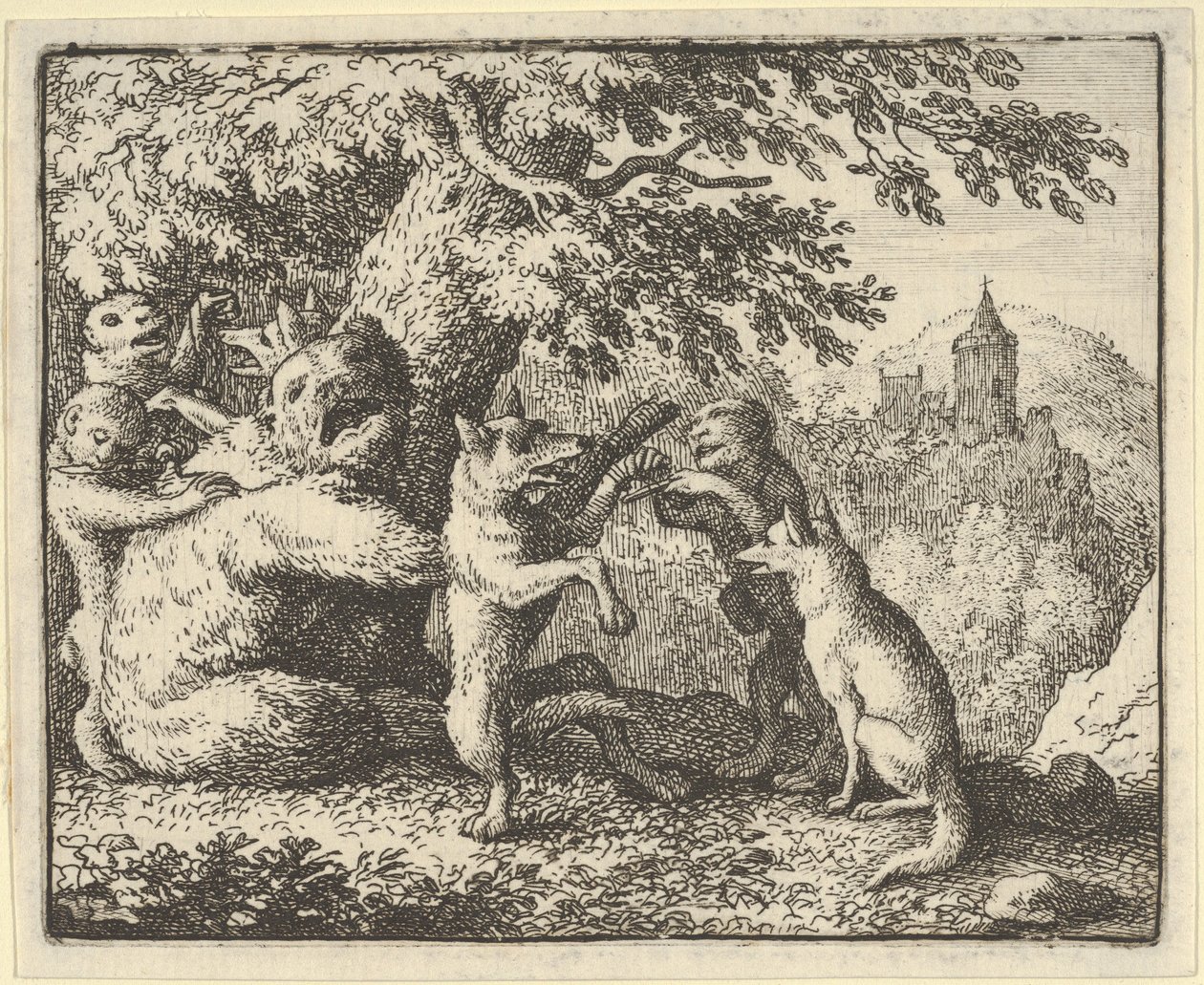 On Order of the Lion, a Piece of Skin is Taken from the Bear, A Piece of the Front Paws..., 1650-75 by Allart van Everdingen
