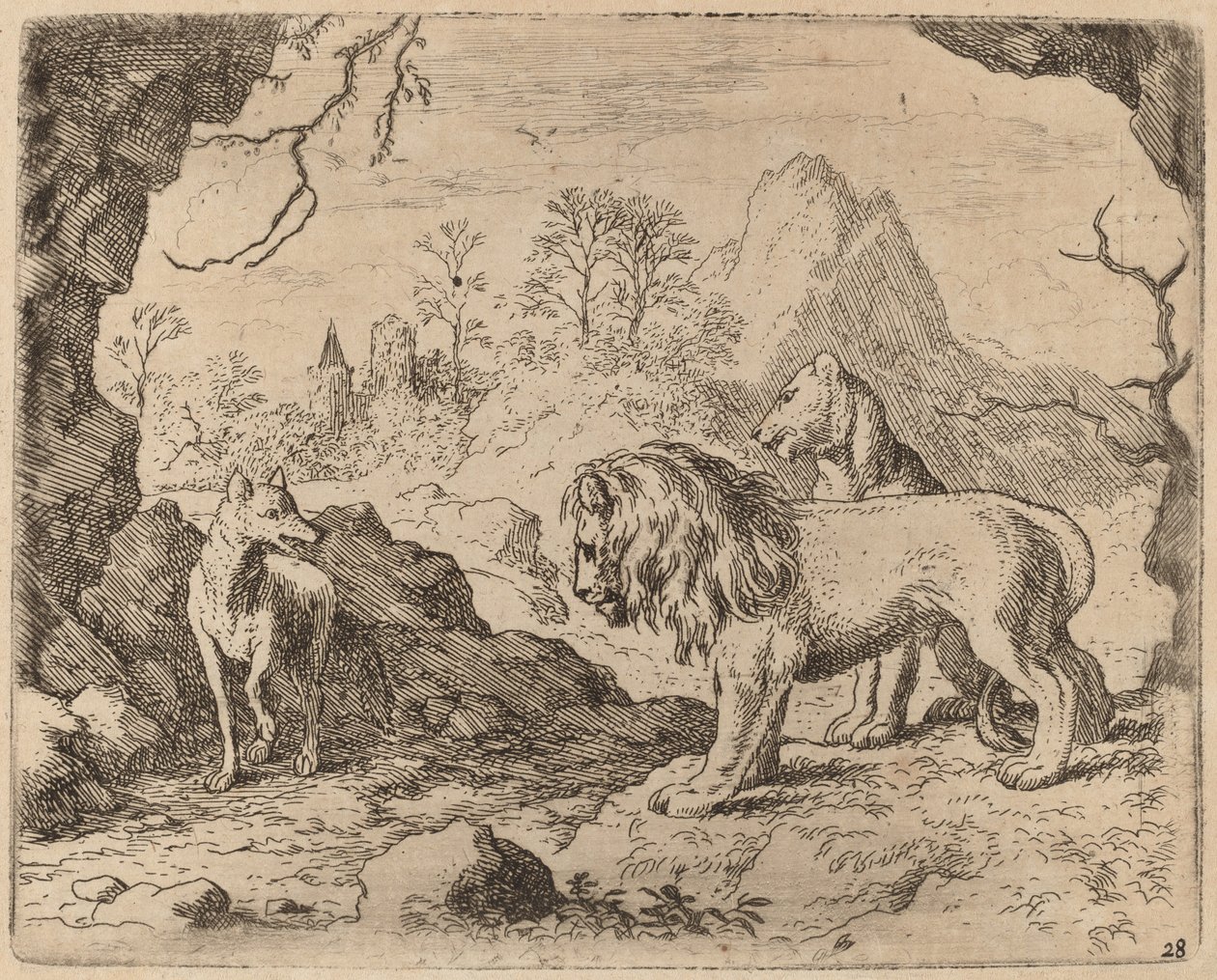 Reynard Promises to Reveal the Hidden Treasure by Allart van Everdingen