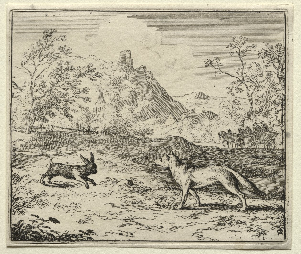 Reynard the Fox: Reynard and the Rabbit by Allart van Everdingen