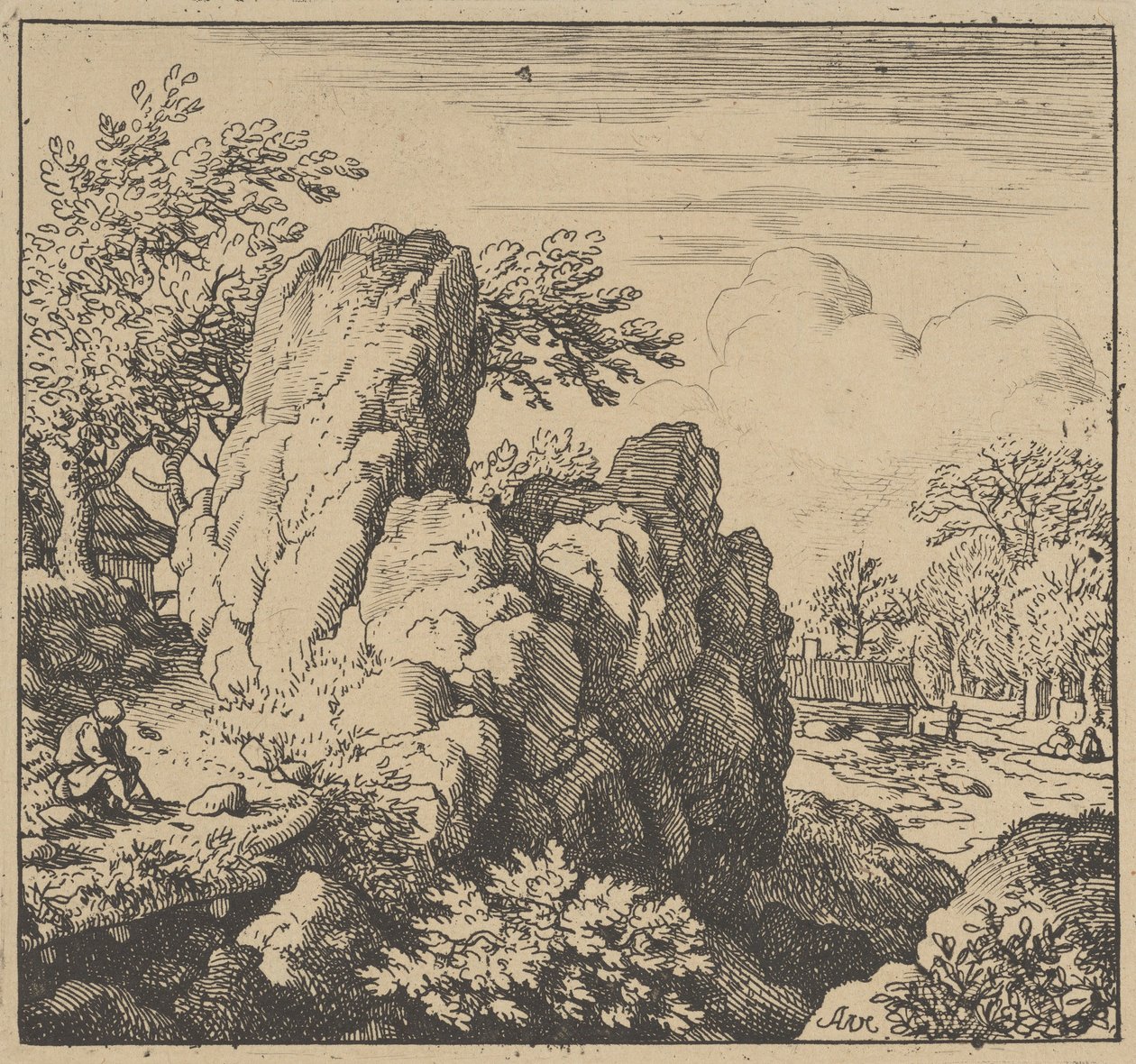 The Large Rock by Allart van Everdingen