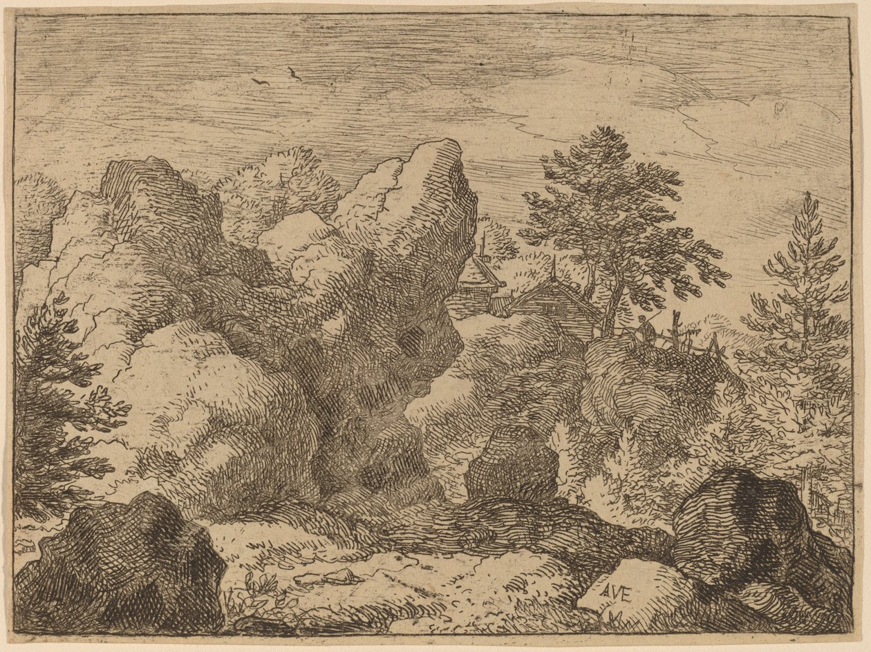 The Pointed Rock by Allart van Everdingen