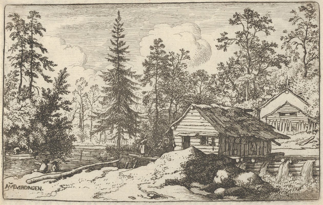 The Woman Looking Towards the Boat by Allart van Everdingen