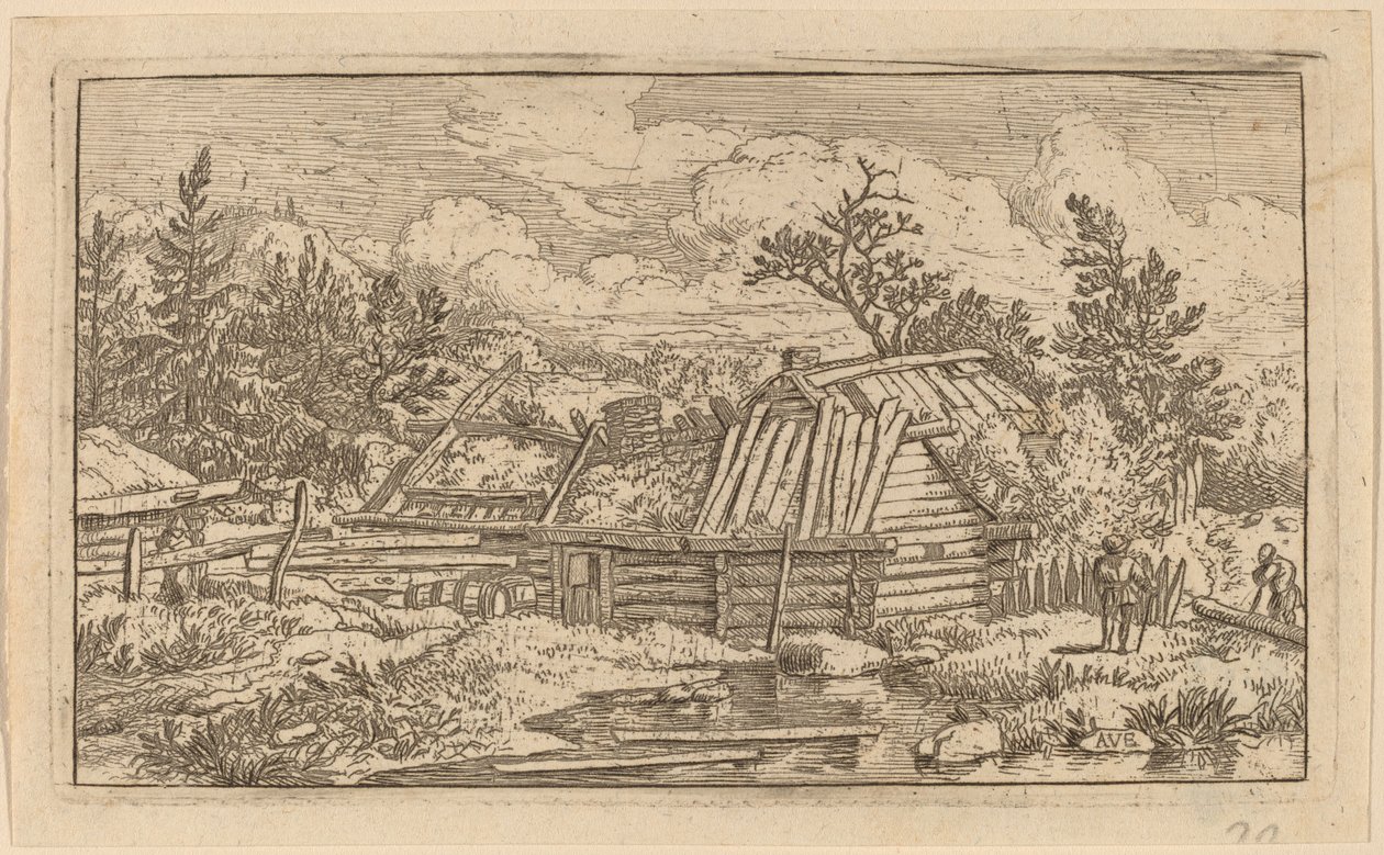 Two Beams Floating in the Water, probably c. 1645-1656 by Allart van Everdingen