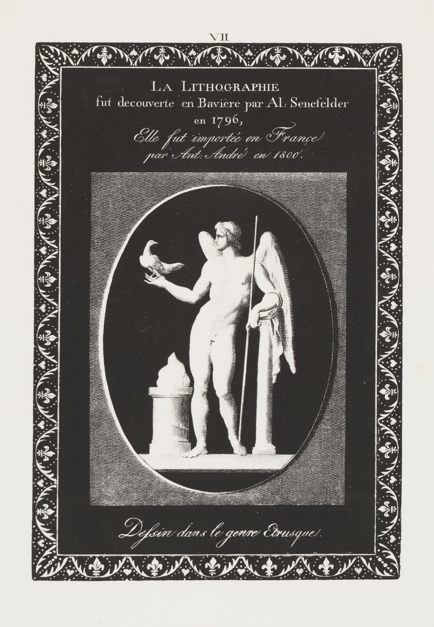 Art of the Lithograph: Dedication Sheet, Plate VII by Alois Senefelder