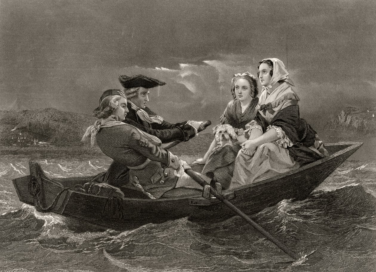 Lady Harriet Ackland on Her Way to Visit the Camp of General Gates, from 