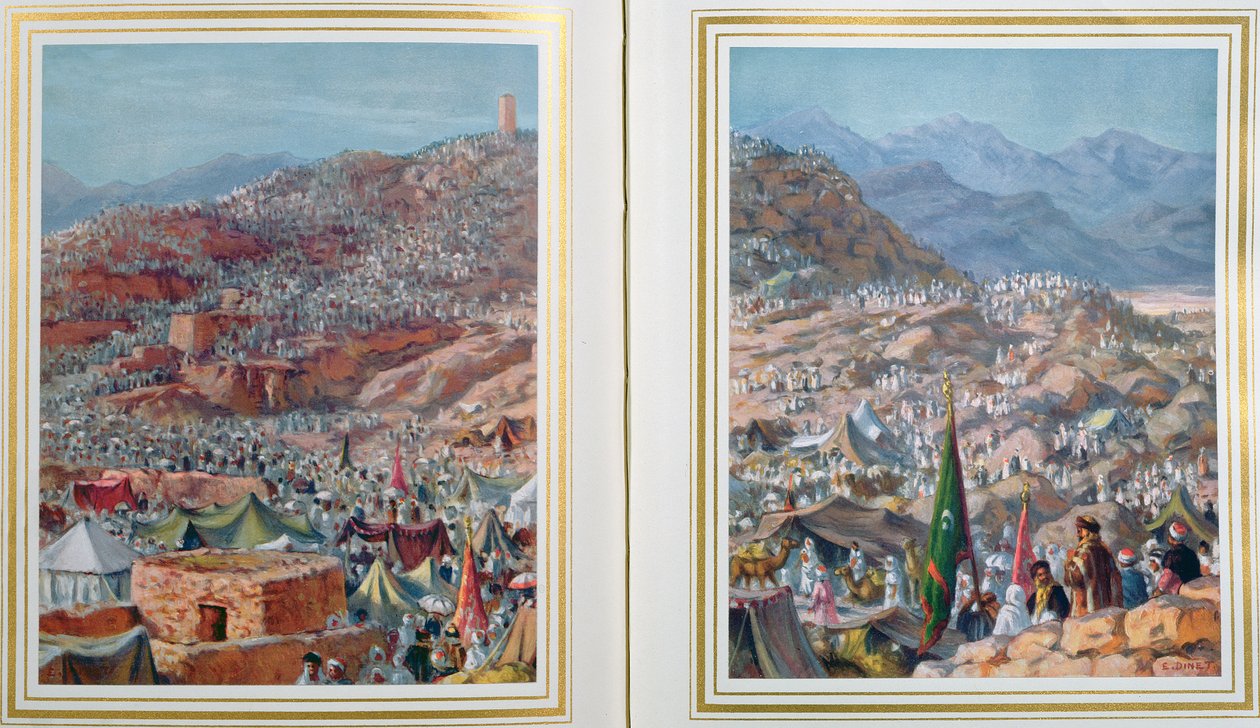 Pilgrims on Mount Arafa on the 9th day of Dhul-Hijjah by Alphonse Etienne Dinet
