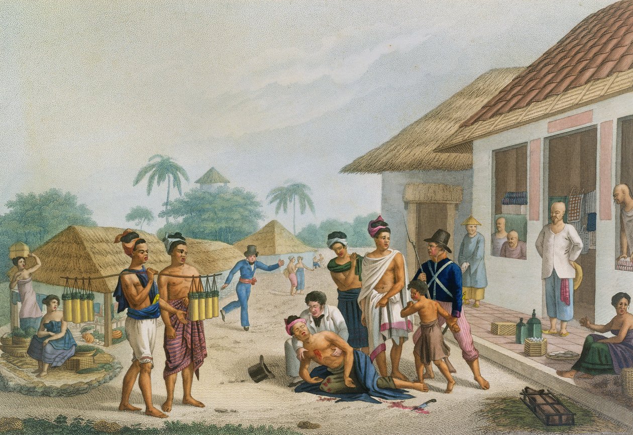View of the Bazaar at Coupang, Timor, from 