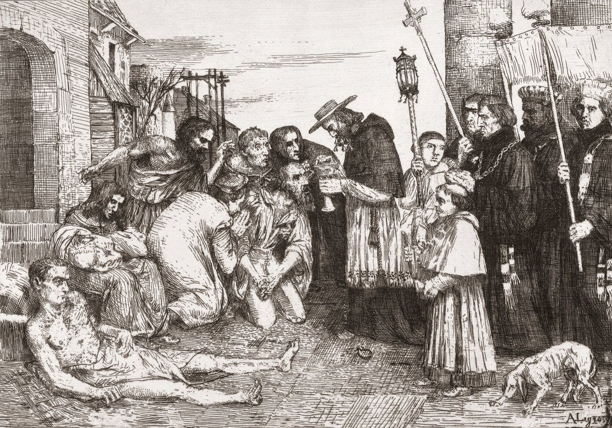 Plague Victims of Rome by Alphonse (after) Legros