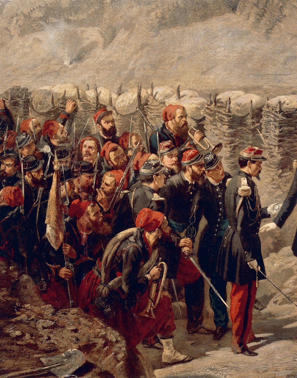 Marshal Patrice MacMahon with Zouaves in Malakoff by Alphonse Antoine Aillaud