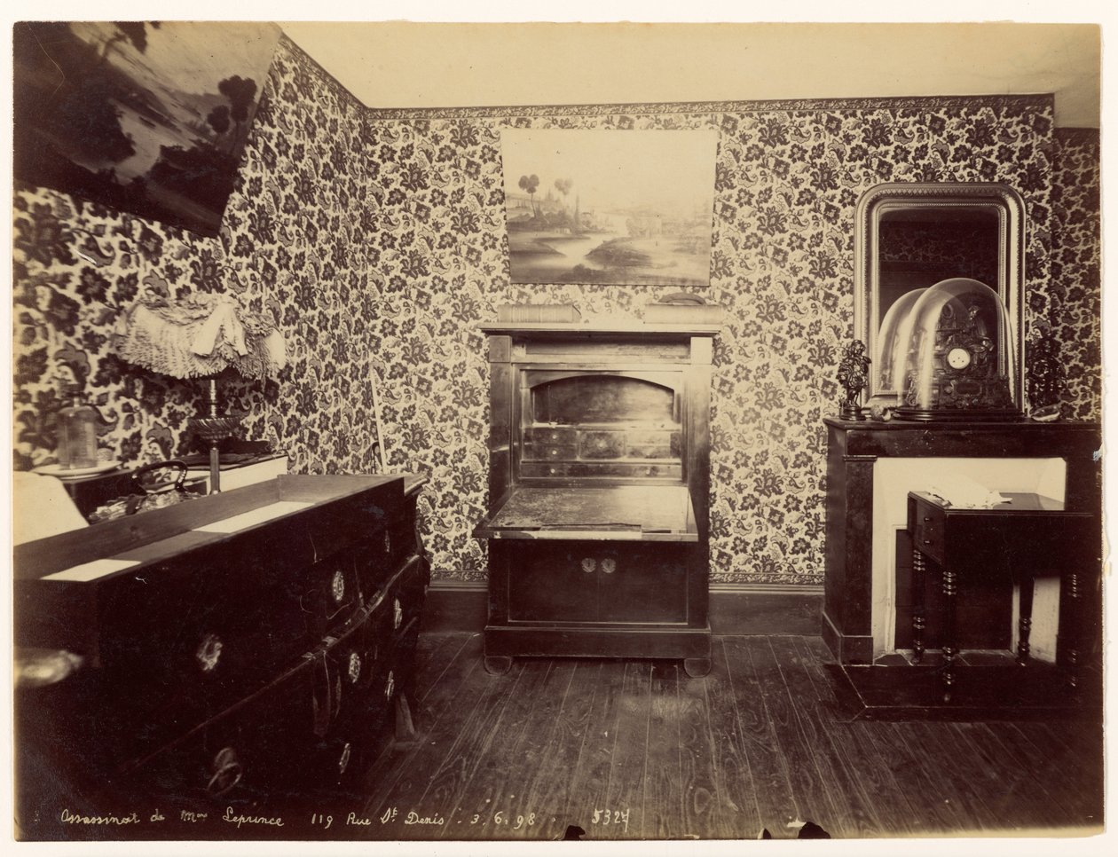Murder of Madame Leprince, View of the Bedroom