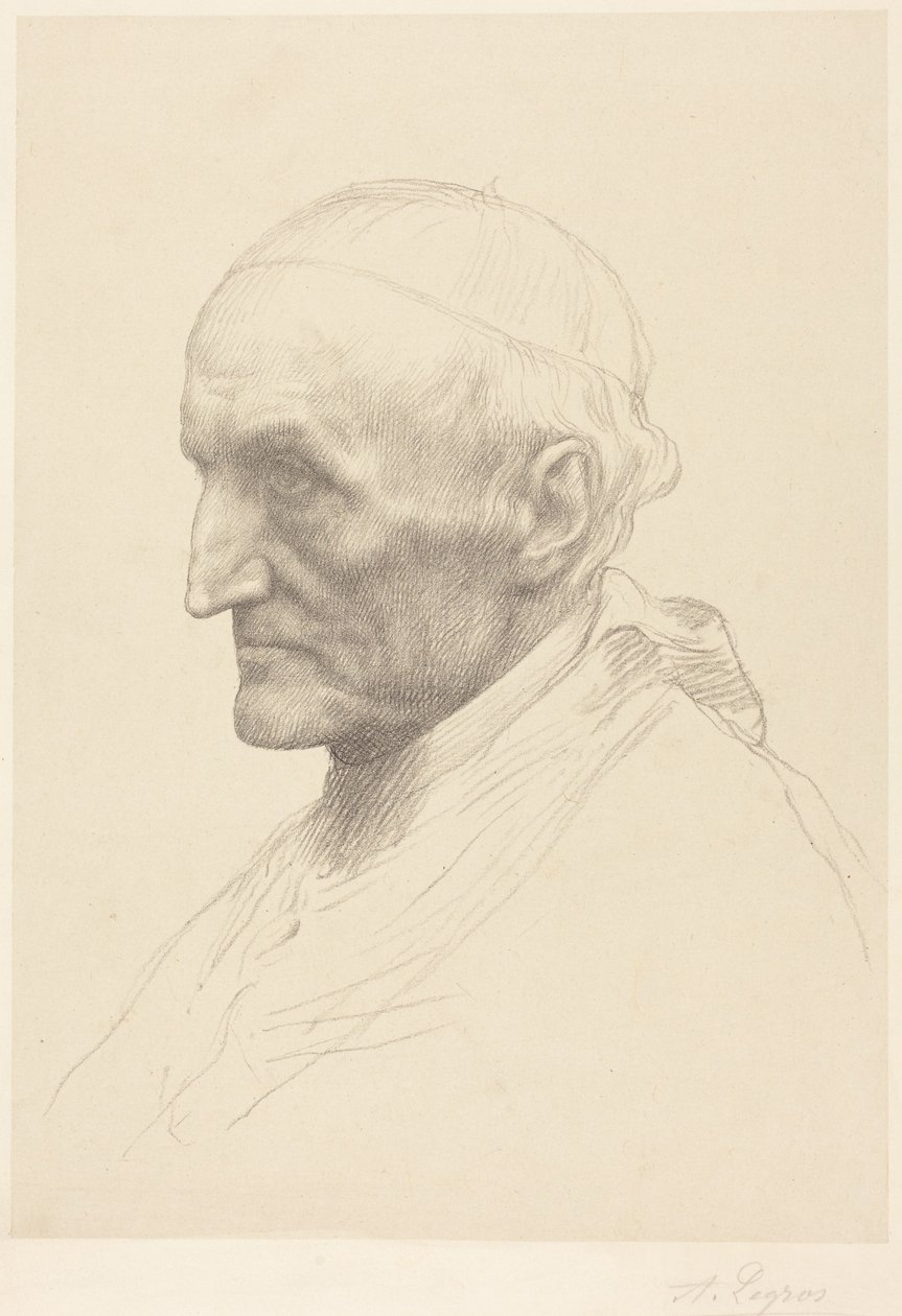 Cardinal Manning, 2nd plate by Alphonse Legros
