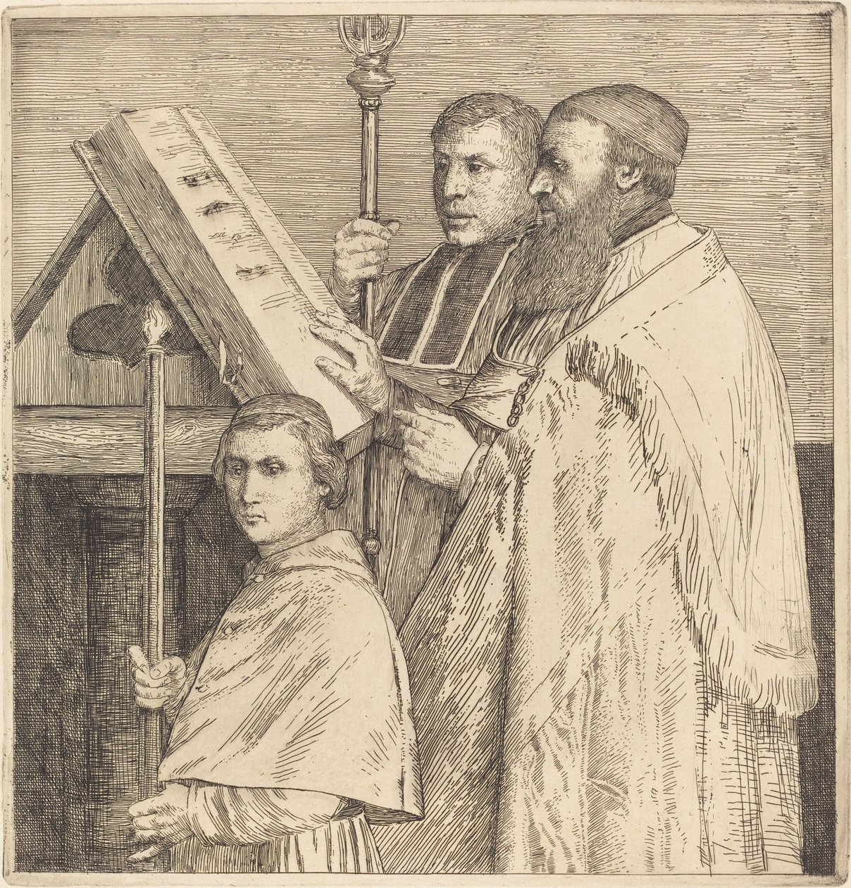 Choristers, 2nd Plate by Alphonse Legros