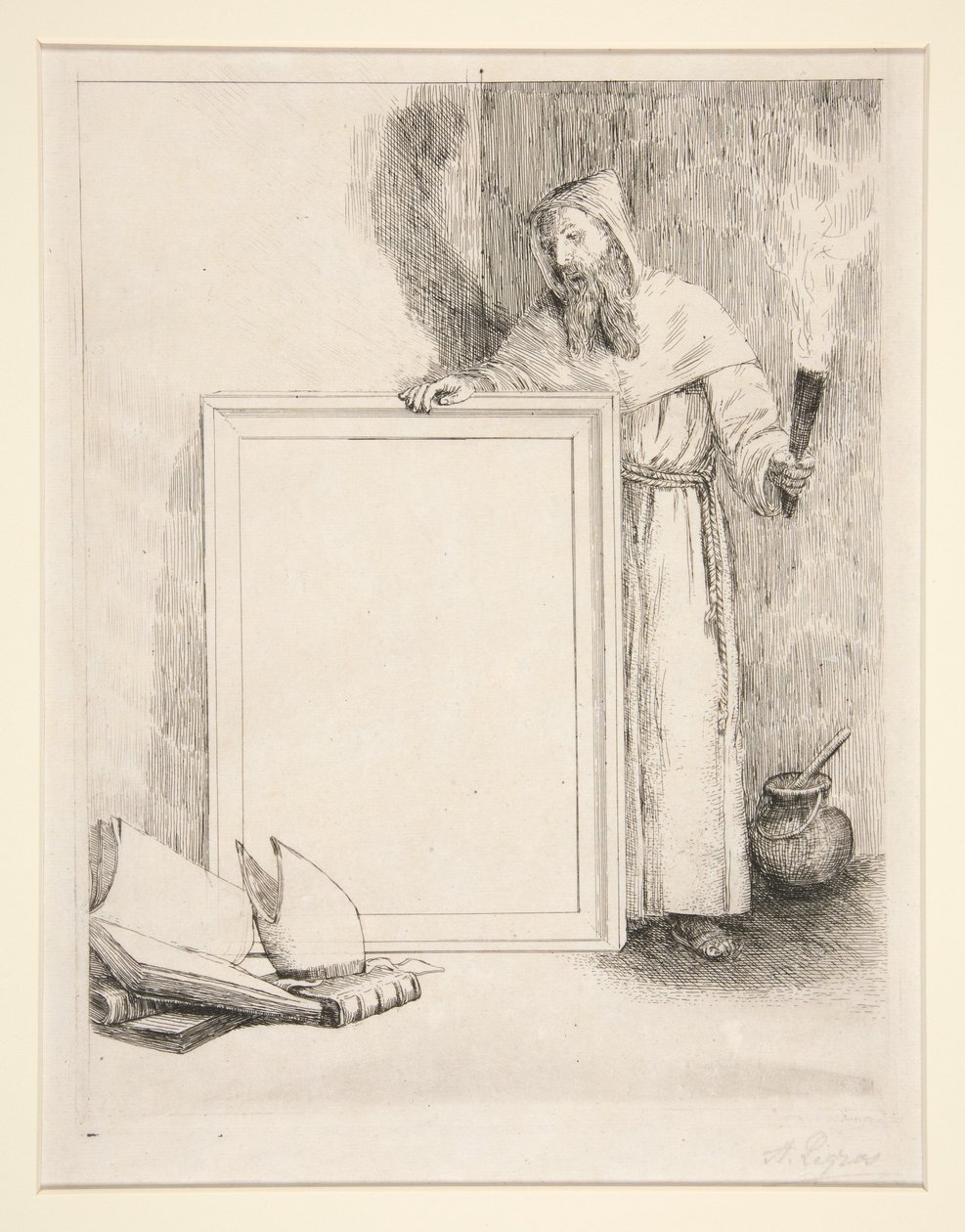 Fifty Impressions of 10 Etchings (Title page to the series published by Marseille Holloway) by Alphonse Legros