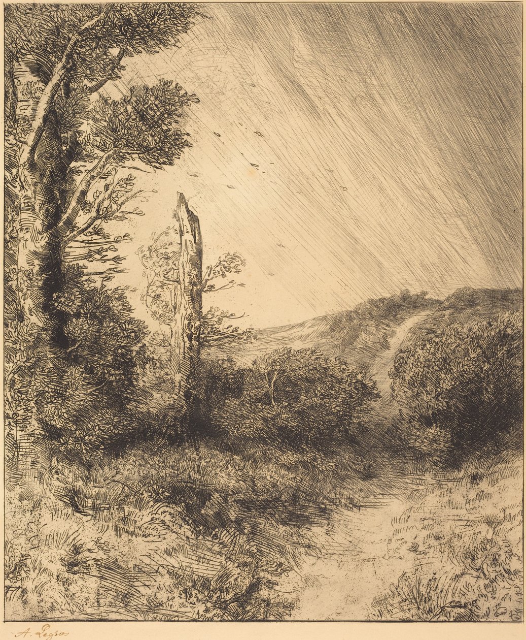 Gust of Wind by Alphonse Legros