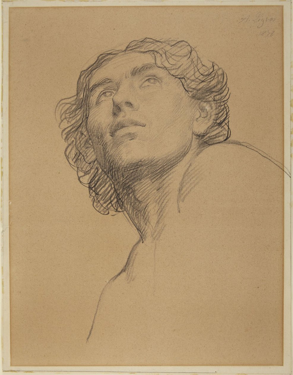 Head of Youth Looking Up by Alphonse Legros