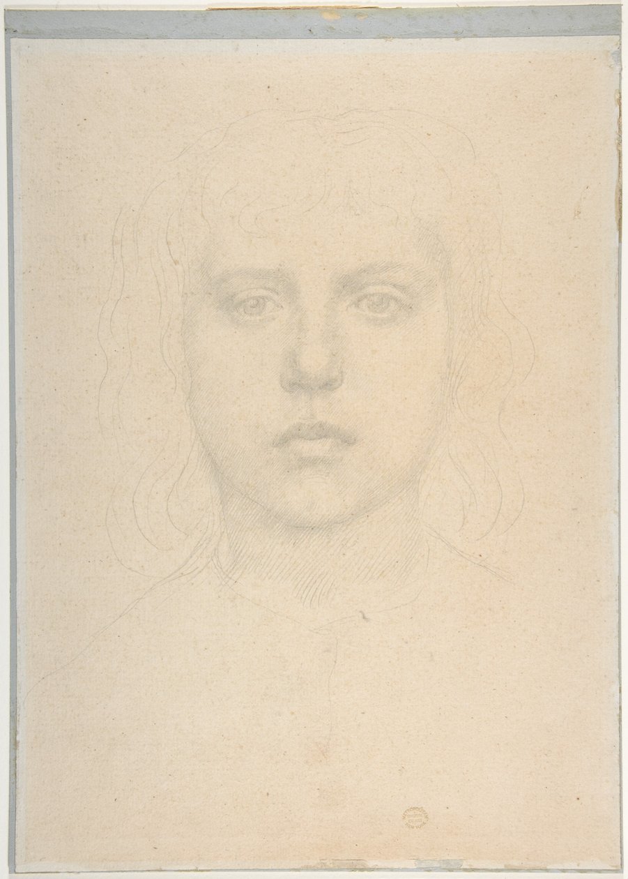 Head Study of a Girl by Alphonse Legros