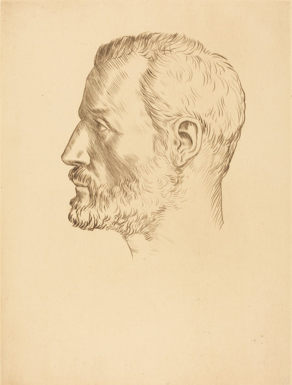 Head of a Man by Alphonse Legros