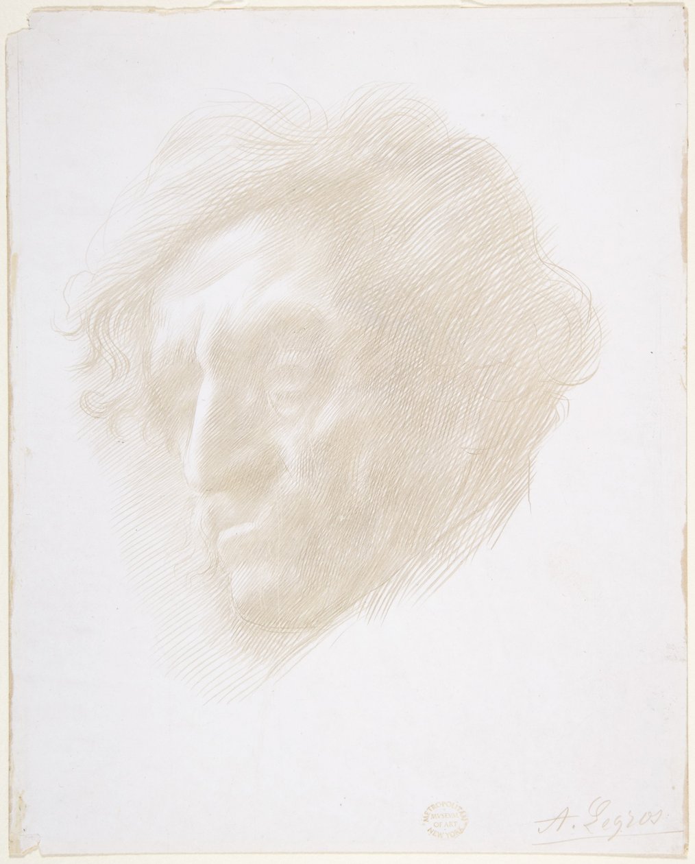 Head of a Man by Alphonse Legros