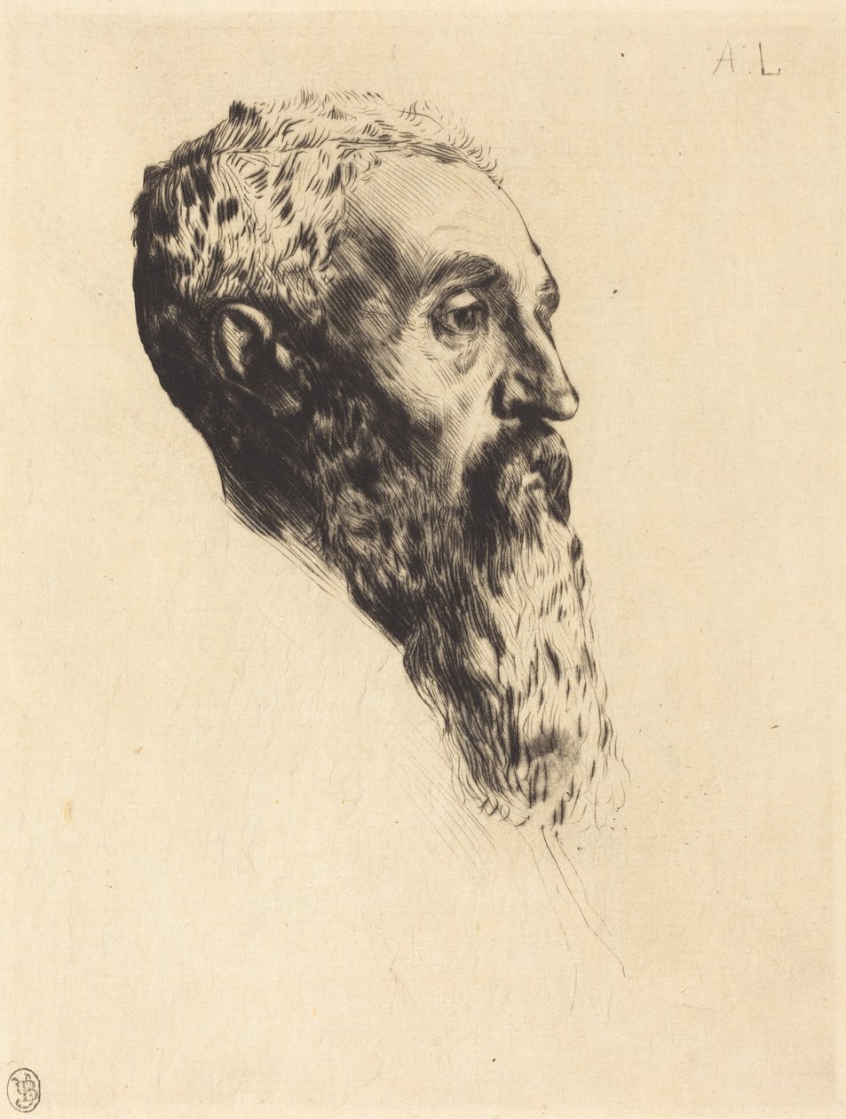 Head of a Model by Alphonse Legros