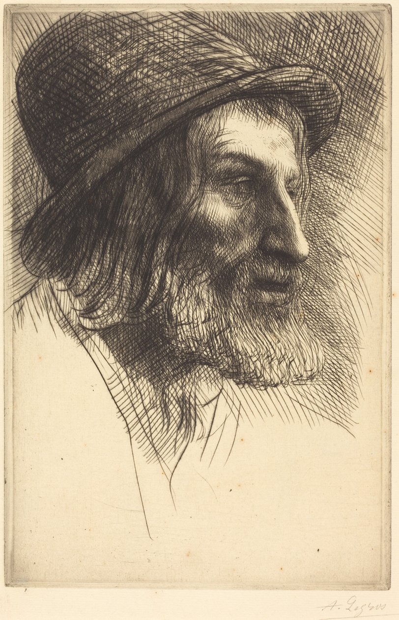 Head of an English Laborer (The Shepherd) by Alphonse Legros