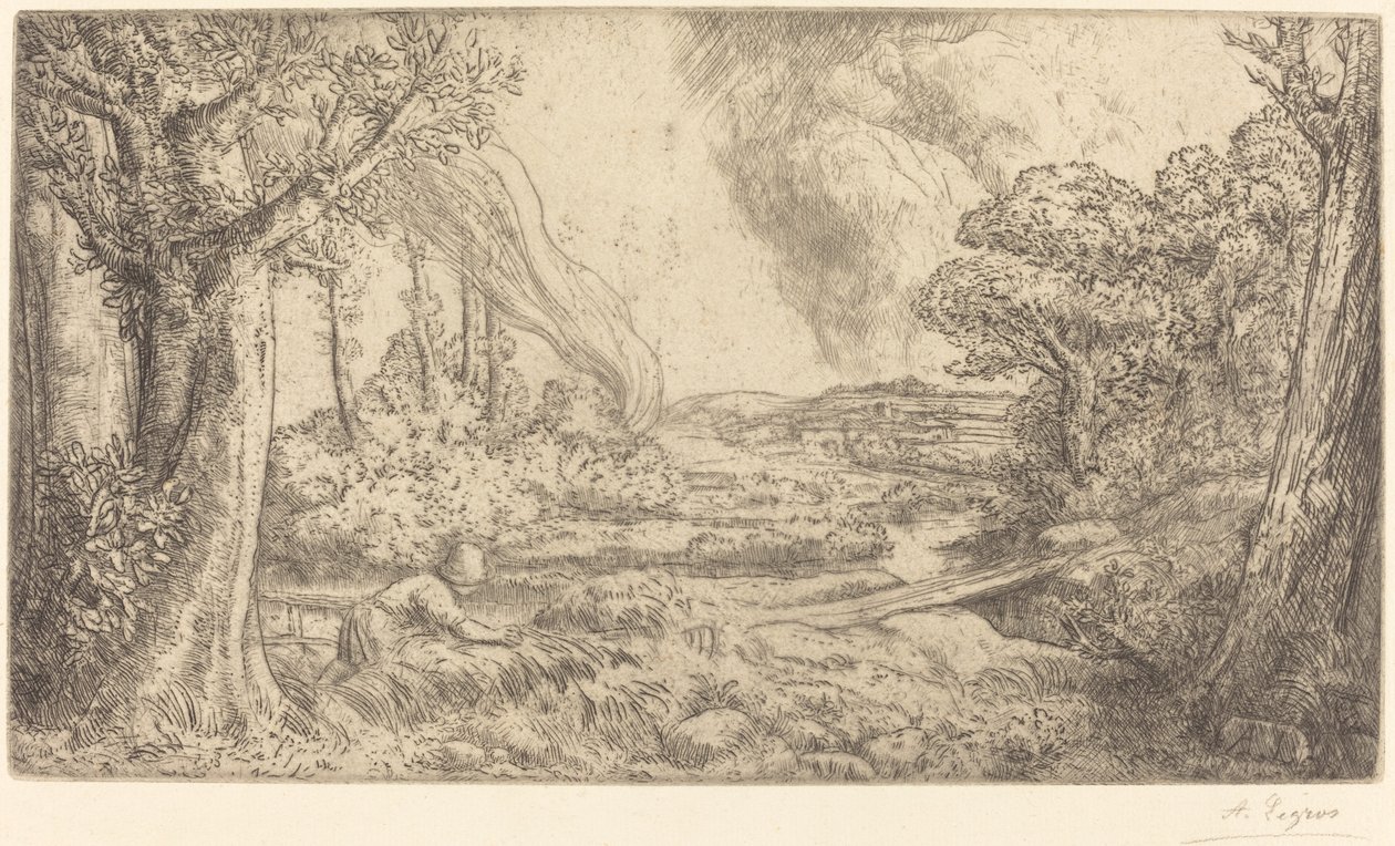 Landscape by Alphonse Legros