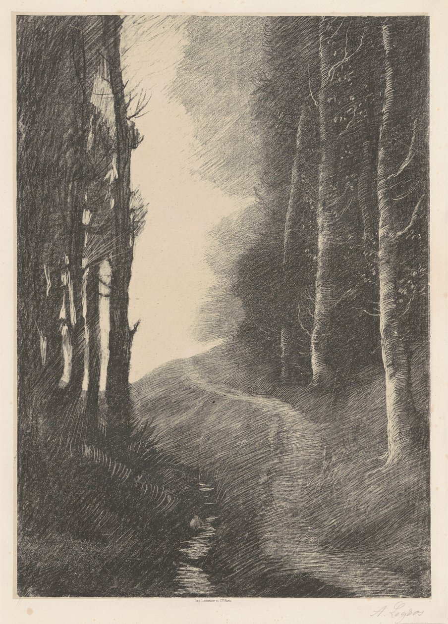 Landscape with Birch Trees by Alphonse Legros