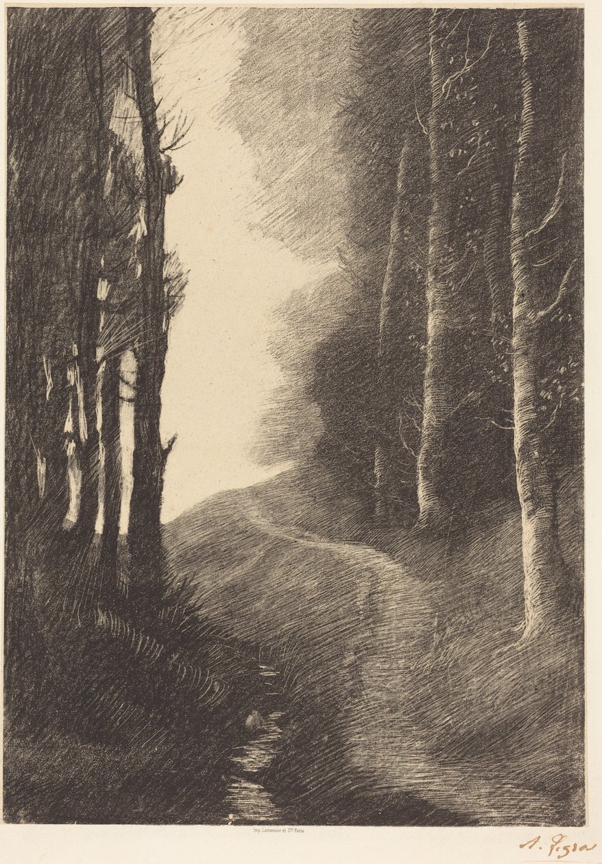 Landscape with Birch Trees by Alphonse Legros