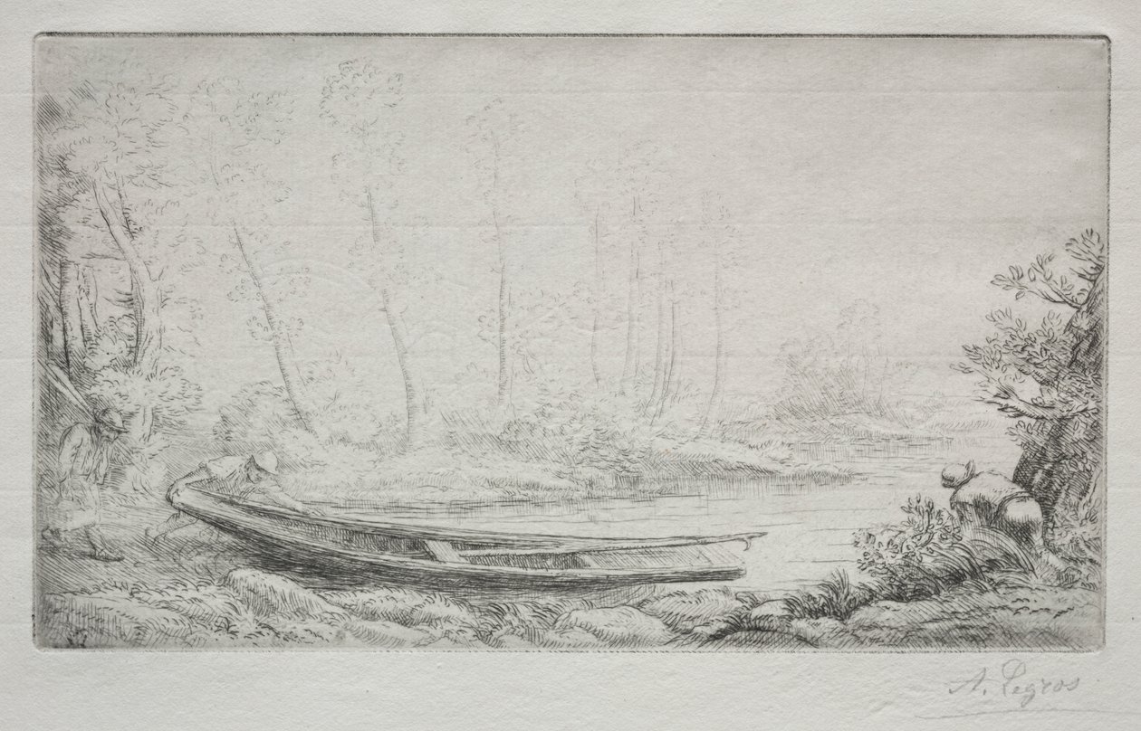Le Départ pour le pêche, dans les brumes by Alphonse Legros