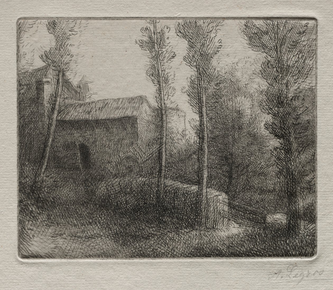 The Mill Bridge by Alphonse Legros