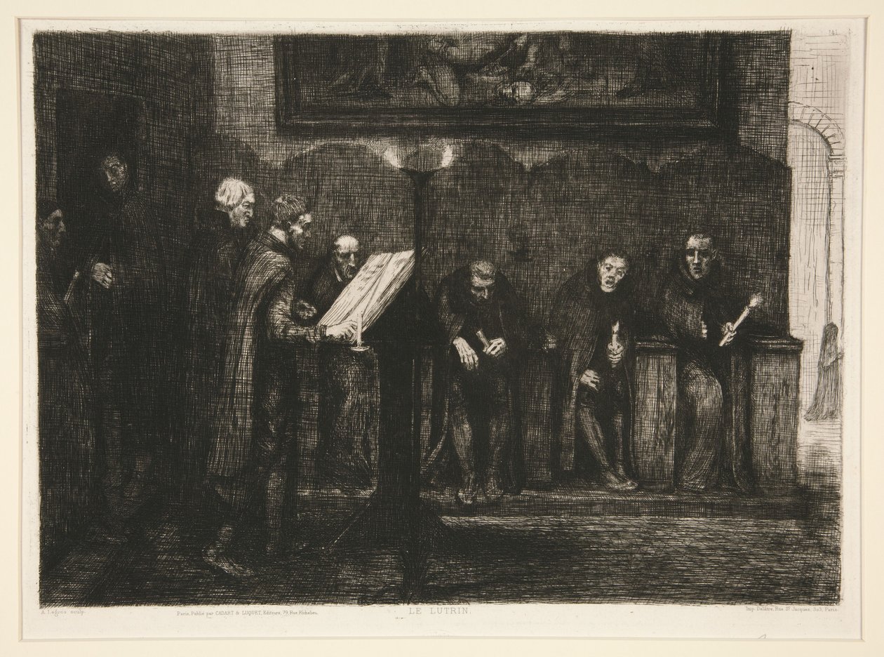The Spanish Cantors - The Lectern by Alphonse Legros