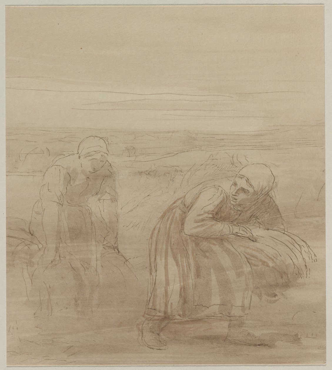 The Gleaners, 1800s by Alphonse Legros