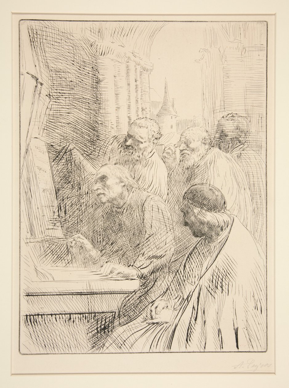 Monks in Church by Alphonse Legros